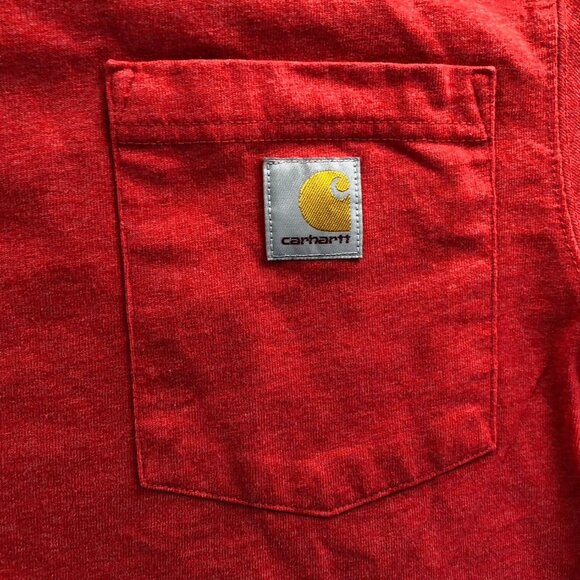 Carhartt Mens T-Shirt XS Short Sleeve Loose Fit Red Pocket Tee Classic Casual - Picture 6 of 11